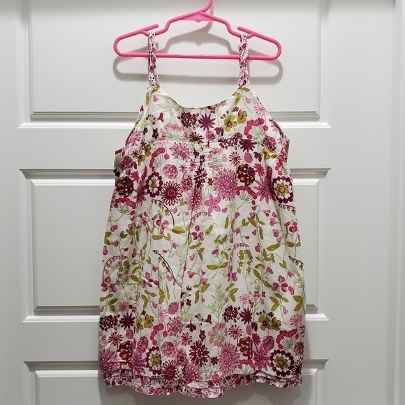 LIBERTY OF LONDON TARGET PINK FLORAL TANK TOP SLEEVELESS BLOUSE GIRLS SIZE LARGE - Picture 1 of 14
